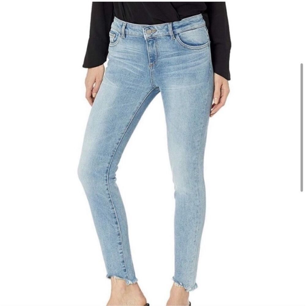 DL1961 Womens Margaux Frayed Hem Instasculpt Ankle Skinny Jeans Promenade Sz‎ 28
